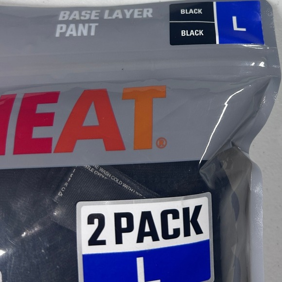 32 Degrees Heat Women's Base Layer Pants 2 Pack Black Large Thermal Leggings NEW - Picture 3 of 7